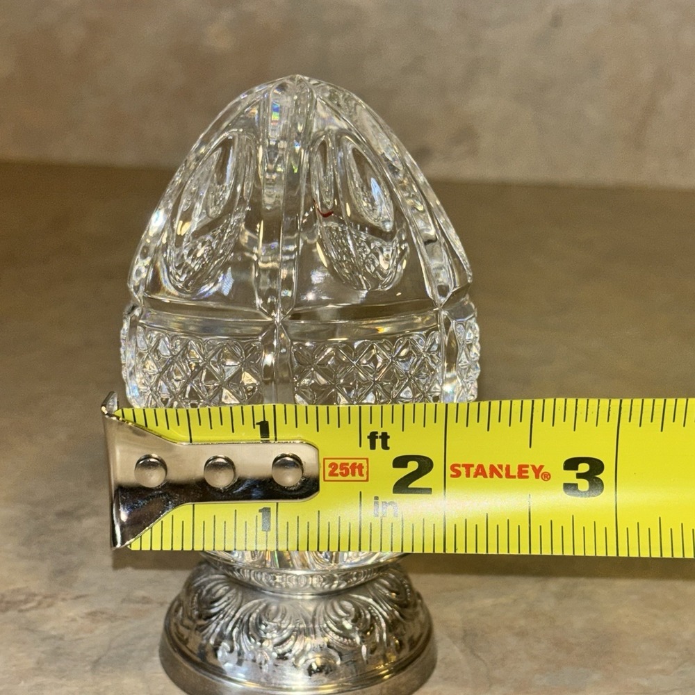 Vintage Waterford Crystal Annual Egg 1997 8th Edition On Silver Plated Stand - Picture 12 of 16